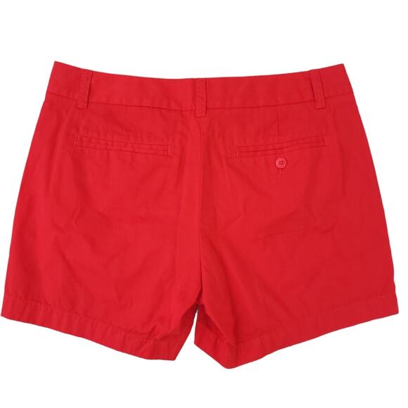 J. CREW Chino Shorts Red Size 6 100% Cotton Summer Preppy Shorts Patriotic - Picture 2 of 3
